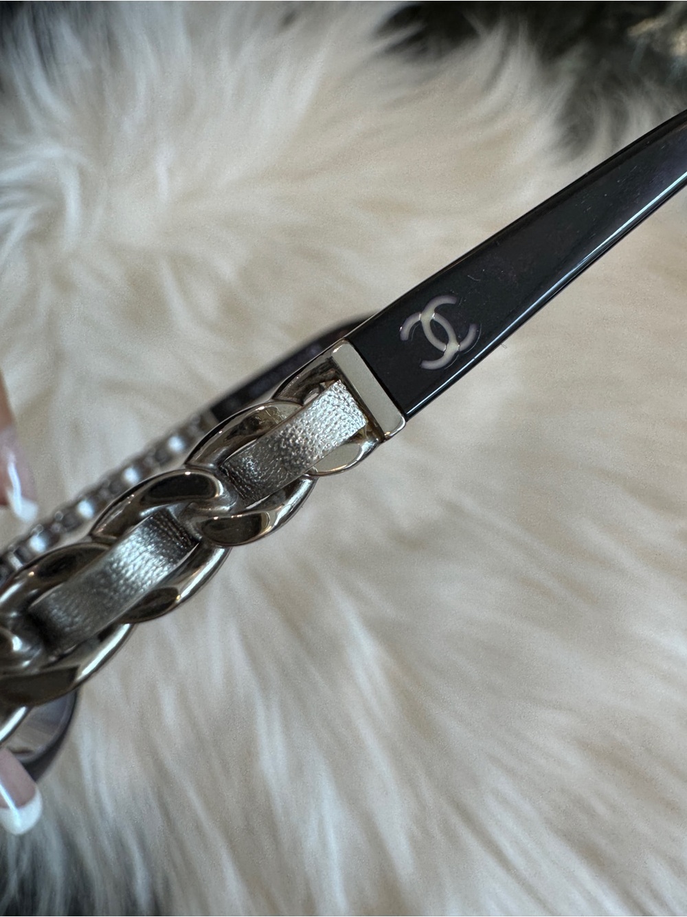Chanel Black Cat-Eye Optical Glasses with Quilted Case - Picture 4 of 7